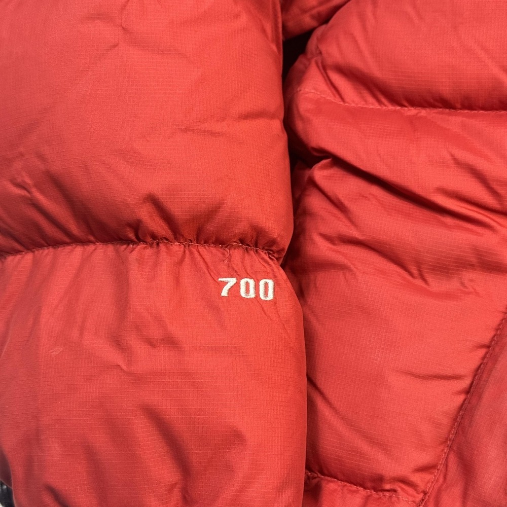 The North Face Puffer Jacket Mens Large Red Hooded 700 Fill Down Insulated - Picture 5 of 16